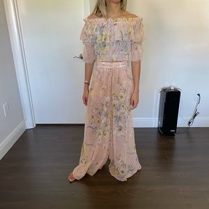 H&M pink flower flowy set